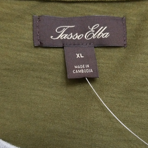 Tasso Elba T-Shirt Size XL Color Dark Olive - Picture 2 of 4